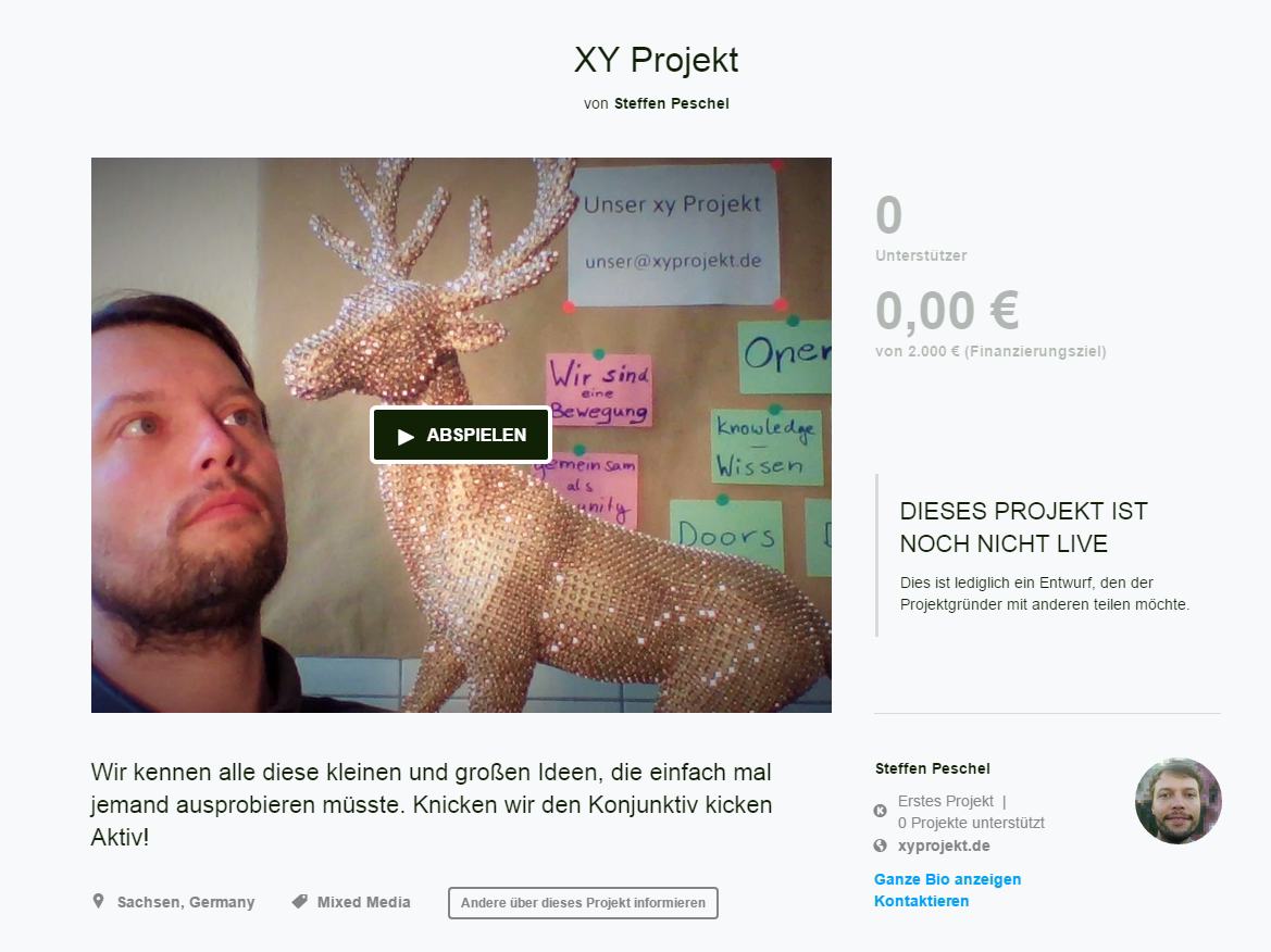 Kickstarter Deutschland im Test (Teil1) Crowdfunding Sachsen
